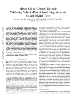 Mixed Cloud Control Testbed: Validating Vehicle-Road-Cloud Integration
  via Mixed Digital Twin