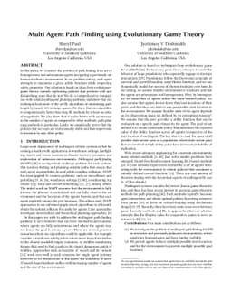 Multi Agent Path Finding using Evolutionary Game Theory