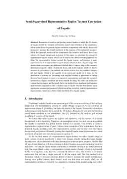 Semi-Supervised Representative Region Texture Extraction of Façade