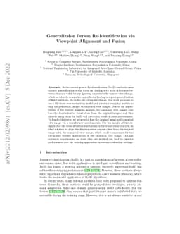 Generalizable Person Re-Identification via Viewpoint Alignment and
  Fusion