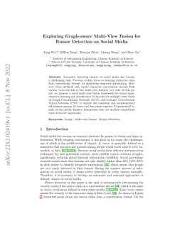 Exploring Graph-aware Multi-View Fusion for Rumor Detection on Social
  Media