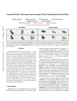 Canonical Fields: Self-Supervised Learning of Pose-Canonicalized Neural
  Fields