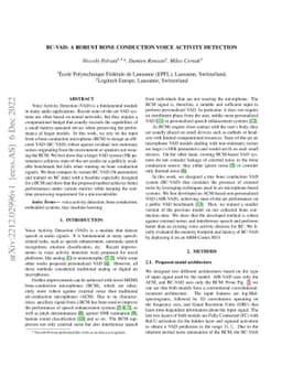 BC-VAD: A Robust Bone Conduction Voice Activity Detection