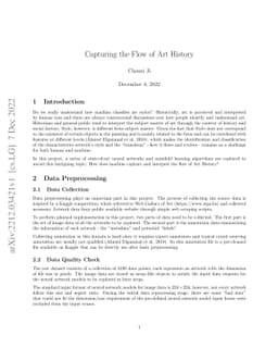 Capturing the Flow of Art History