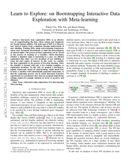 Learn to Explore: on Bootstrapping Interactive Data Exploration with
  Meta-learning