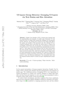 UI Layers Group Detector: Grouping UI Layers via Text Fusion and Box
  Attention