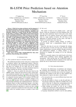 Bi-LSTM Price Prediction based on Attention Mechanism