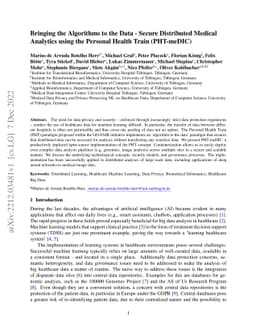 Bringing the Algorithms to the Data -- Secure Distributed Medical
  Analytics using the Personal Health Train (PHT-meDIC)
