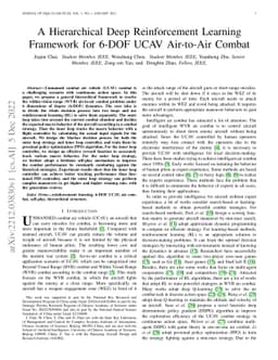 A Hierarchical Deep Reinforcement Learning Framework for 6-DOF UCAV
  Air-to-Air Combat