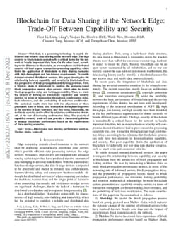 Blockchain for Data Sharing at the Network Edge: Trade-Off Between
  Capability and Security