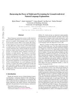 Harnessing the Power of Multi-Task Pretraining for Ground-Truth Level
  Natural Language Explanations