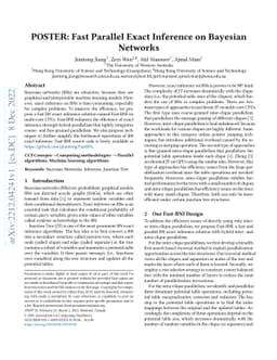 Fast Parallel Exact Inference on Bayesian Networks: Poster