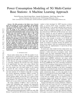 Power Consumption Modeling of 5G Multi-Carrier Base Stations: A Machine
  Learning Approach