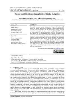 Device identification using optimized digital footprints