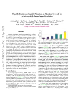 CiaoSR: Continuous Implicit Attention-in-Attention Network for
  Arbitrary-Scale Image Super-Resolution