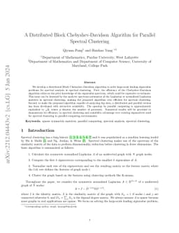 A Distributed Block Chebyshev-Davidson Algorithm for Parallel Spectral
  Clustering