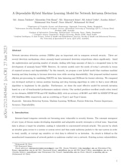 A Dependable Hybrid Machine Learning Model for Network Intrusion
  Detection