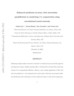 Enhanced prediction accuracy with uncertainty quantification in
  monitoring CO2 sequestration using convolutional neural networks