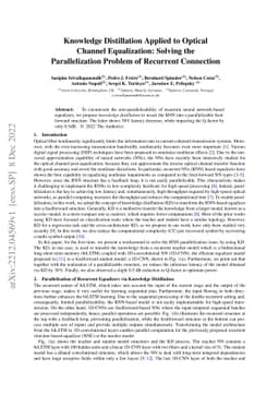 Knowledge Distillation Applied to Optical Channel Equalization: Solving
  the Parallelization Problem of Recurrent Connection