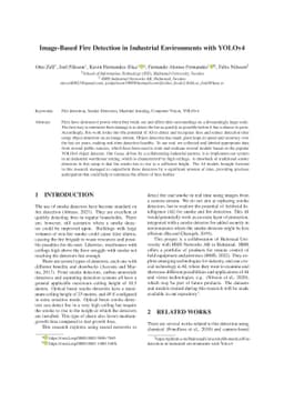 Image-Based Fire Detection in Industrial Environments with YOLOv4