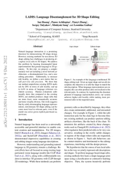 LADIS: Language Disentanglement for 3D Shape Editing