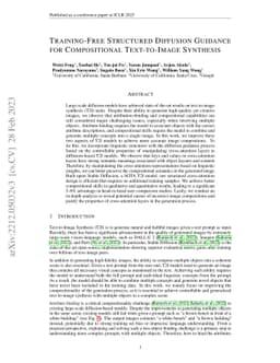 Training-Free Structured Diffusion Guidance for Compositional
  Text-to-Image Synthesis