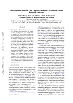 Improving Precancerous Case Characterization via Transformer-based
  Ensemble Learning