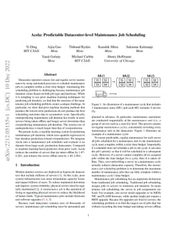 Acela: Predictable Datacenter-level Maintenance Job Scheduling