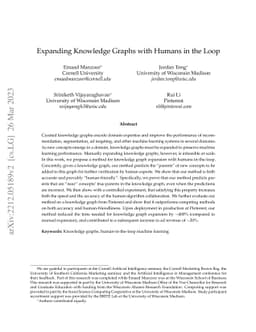 Expanding Knowledge Graphs with Humans in the Loop