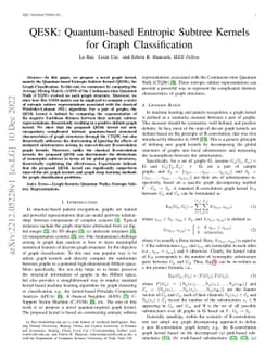 QESK: Quantum-based Entropic Subtree Kernels for Graph Classification