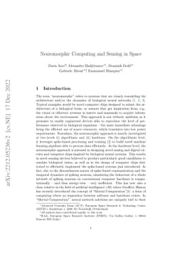 Neuromorphic Computing and Sensing in Space