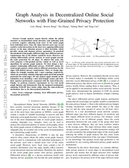 Graph Analysis in Decentralized Online Social Networks with Fine-Grained
  Privacy Protection