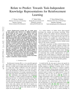 Relate to Predict: Towards Task-Independent Knowledge Representations
  for Reinforcement Learning