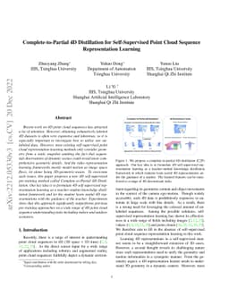 Complete-to-Partial 4D Distillation for Self-Supervised Point Cloud
  Sequence Representation Learning