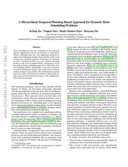 A Hierarchical Temporal Planning-Based Approach for Dynamic Hoist
  Scheduling Problems
