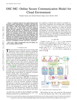 OSC-MC: Online Secure Communication Model for Cloud Environment