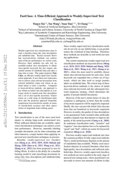 FastClass: A Time-Efficient Approach to Weakly-Supervised Text
  Classification