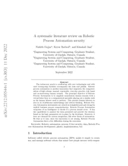 A systematic literature review on Robotic Process Automation security