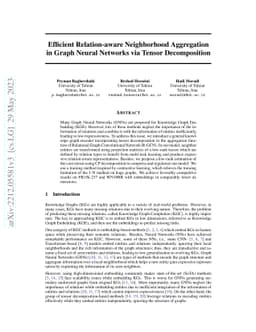 Efficient Relation-aware Neighborhood Aggregation in Graph Neural
  Networks via Tensor Decomposition