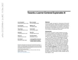 Towards a Learner-Centered Explainable AI: Lessons from the learning
  sciences