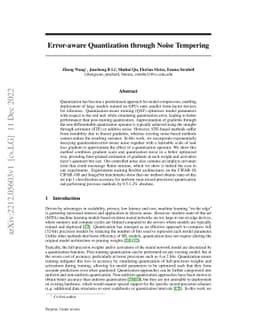 Error-aware Quantization through Noise Tempering