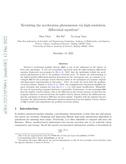 Revisiting the acceleration phenomenon via high-resolution differential
  equations