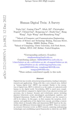 Human Digital Twin: A Survey