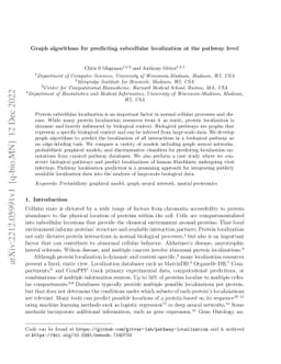 Graph algorithms for predicting subcellular localization at the pathway
  level