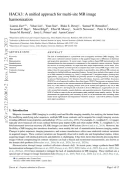 HACA3: A Unified Approach for Multi-site MR Image Harmonization