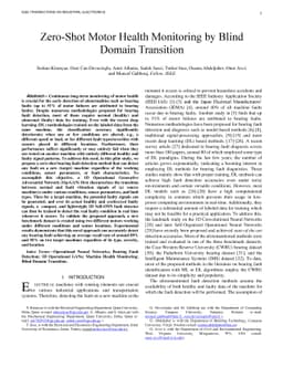 Zero-Shot Motor Health Monitoring by Blind Domain Transition