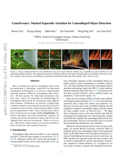 CamoFormer: Masked Separable Attention for Camouflaged Object Detection