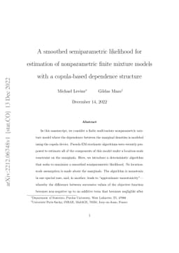 A smoothed semiparametric likelihood for estimation of nonparametric
  finite mixture models with a copula-based dependence structure