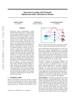 Interactive Learning with Pricing for Optimal and Stable Allocations in
  Markets