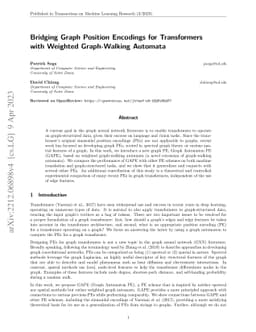 Bridging Graph Position Encodings for Transformers with Weighted
  Graph-Walking Automata